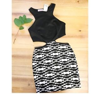 Black/White Aztec Print Dress Sz Sm
